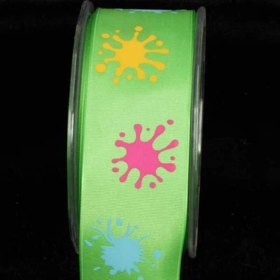 The Ribbon People Green Paint Wired Craft Ribbon 1.5" x 27 Yards