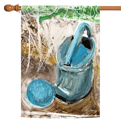 Toland Home Garden Watercolor Watering Can Outdoor House Flag 40" x 28"