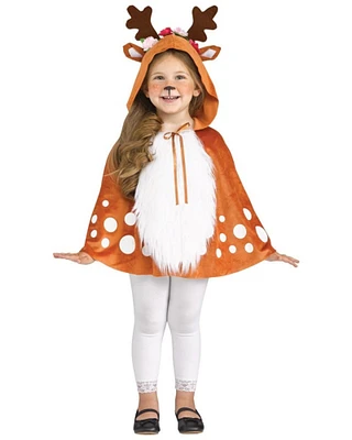 The Costume Center Burnt Orange and White Polka Dots Deer Extra Large Toddler Girl Cape