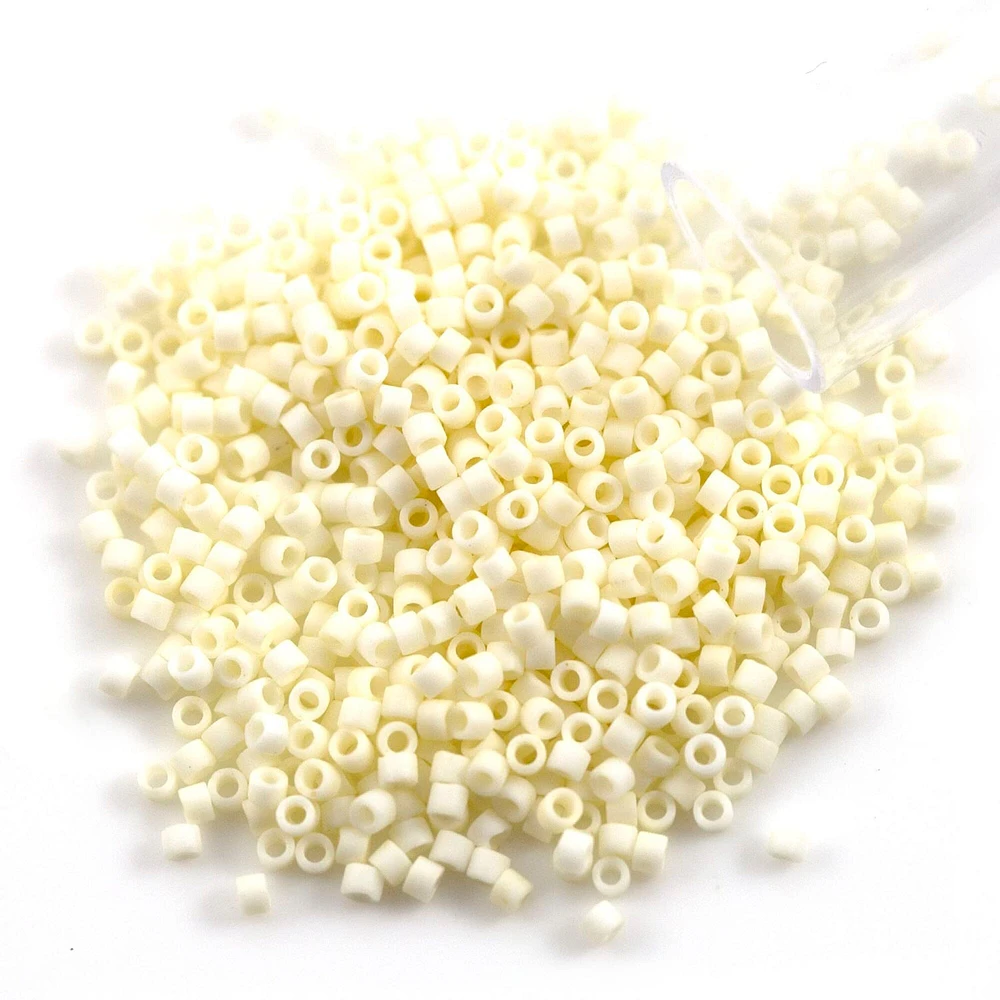 Miyuki Delica Seed Bead 11/0 Matte Opaque Glazed Luster Ivory