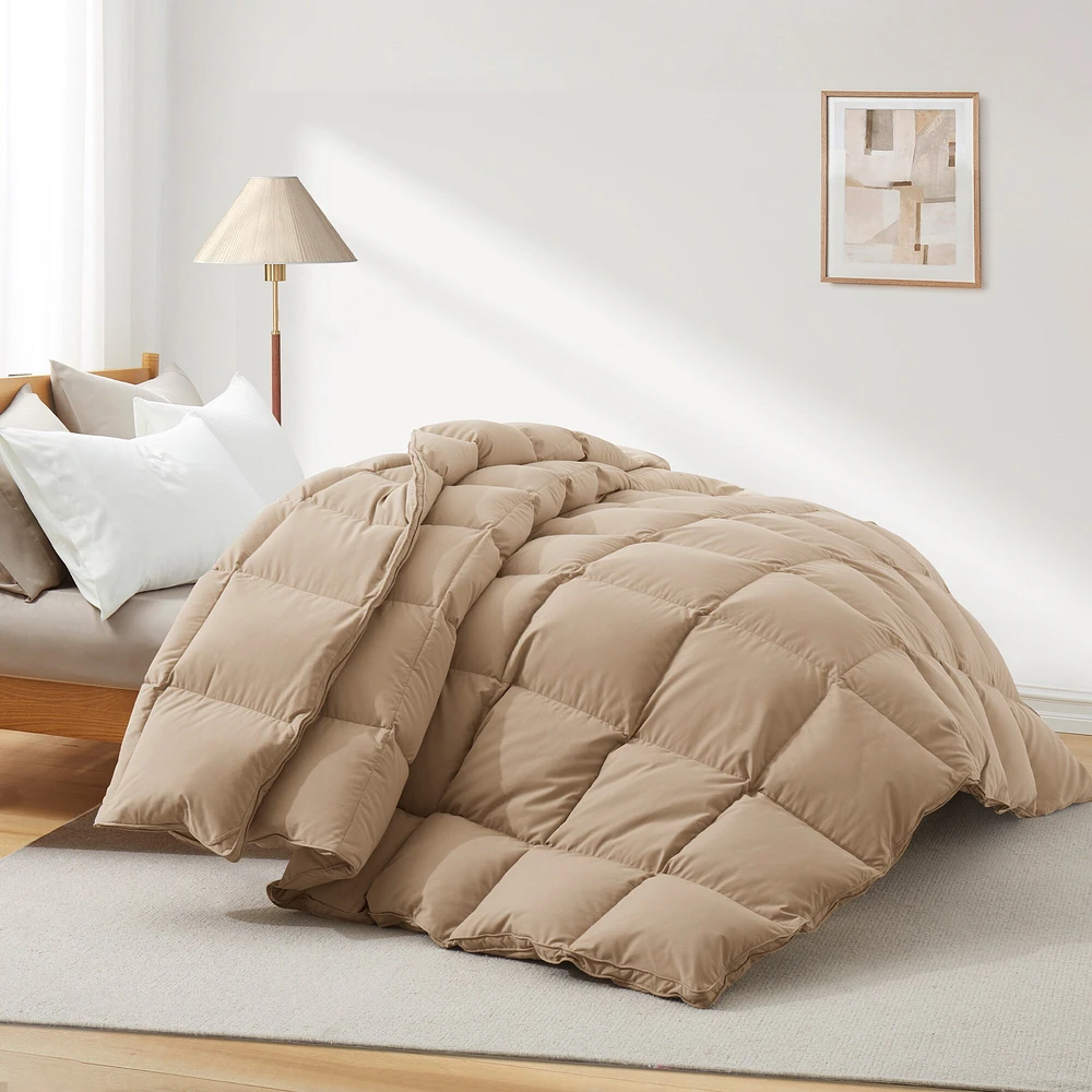 Puredown 360 Thread Count All Season Goose Down Feather Fiber Comforter