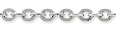 Flat Anchor Link Chain 4mm Surgical Stainless Steel (Priced per Foot) -