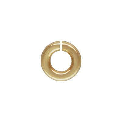 Extra Small 14 Karat Solid Yellow Gold Open Jump Ring 3mm Outer Diameter - 1.4mm Inner Diameter - 22ga Wire Thickness