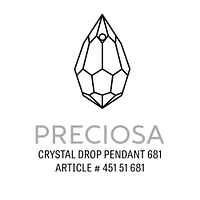 Preciosa Crystal 681 Drop Pendant 10x6mm Montana (Package of 5)