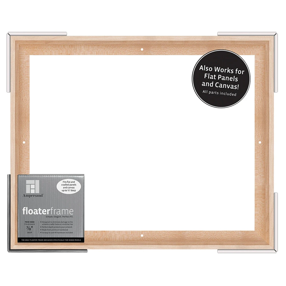 Ampersand Art Floaterframe, Thin Edge, 7/8" Depth, 12" x 16