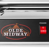 Olde Midway Hot Dog Rollers with Cover, Electric Grill Cooker Machines - Commercial Grade