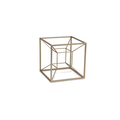 Contemporary Home Living 8" Gold Large Tesseract Tabletop Decoration