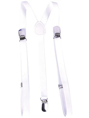 Child's Gangster or Clown Costume White Suspenders