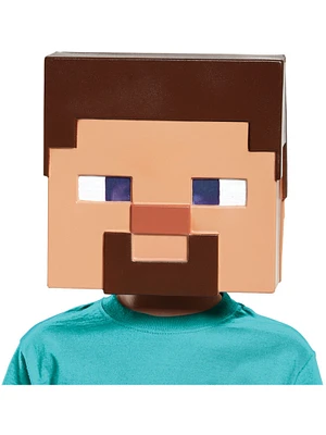 Child's Minecraft Steve Vacuform Mask Mojang Costume Accessory