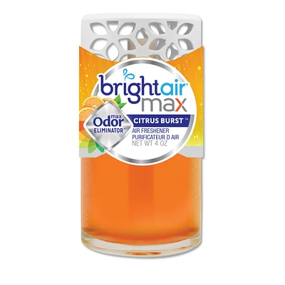 Bright Air Max Scented Oil Air Freshener, Citrus Burst, 4 oz, 6/Carton