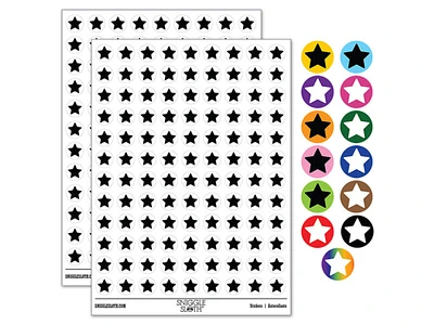 Star Shape Excellent 0.50" Round Sticker Pack