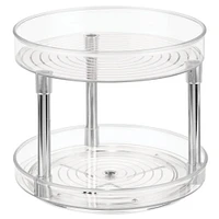 mDesign 2-Tier Lazy Susan, 9" Rotating Kitchen Organizer