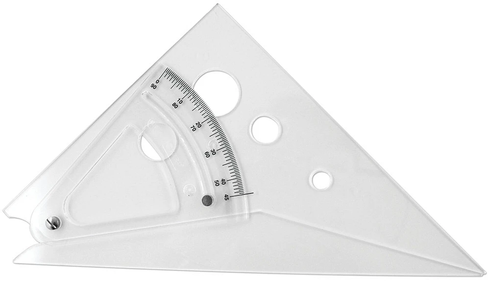 C-Thru Adjustable Triangle, 10", Increments of 1/2� from 0� to 90�