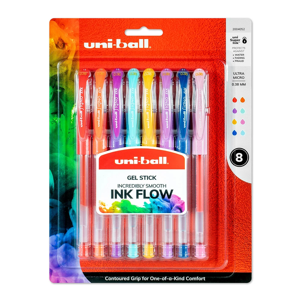 uni-ball Signo Gelstick Pen Set, .38mm, 8-Colors