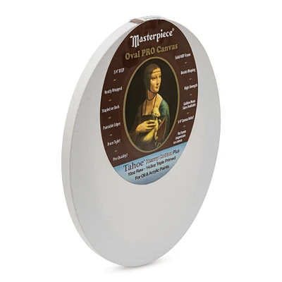Masterpiece Pro Stretched Oval Canvas - 11" x 14", 3/4" Profile