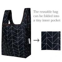 Wrapables JoliBag Collection Reusable Shopping Bag (Set of 2), Geometric