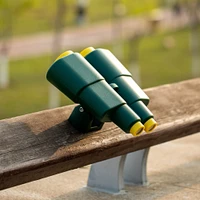 Green and Yellow Plastic Outdoor Gym Playground Pirate Ship Double Telescope, Kids Treehouse Toy Accessories Binocular