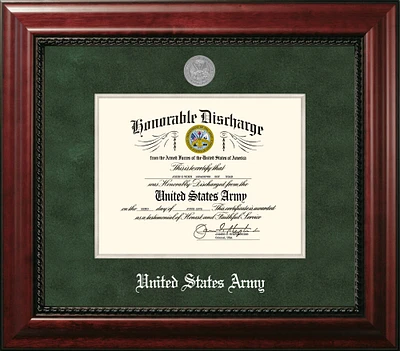 Patriot Frames Army 8.5x11 Discharge Executive Frame with Silver Medallion