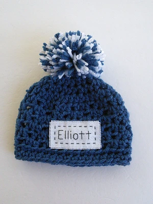 Crochet Baby Hat, 32 Color Choices, Newborn Crochet Hat, Baby Hat, New Baby Gift, Monogrammed Baby Hat, Christmas Gift