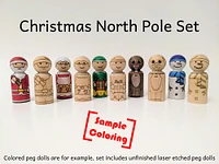 Christmas North Pole Peg Doll Set by Pegsies™