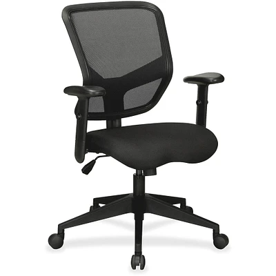 Lorell Exec Midback Chair, 28-1/2"x28"x25-3/4", Black