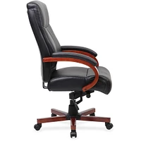 Lorell High Back Executive Chair, 27" x 31" x 47", Black/Cherry