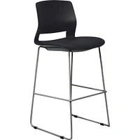 Lorell Stool, Stackable, 20"x21"x45", 2/CT, Black