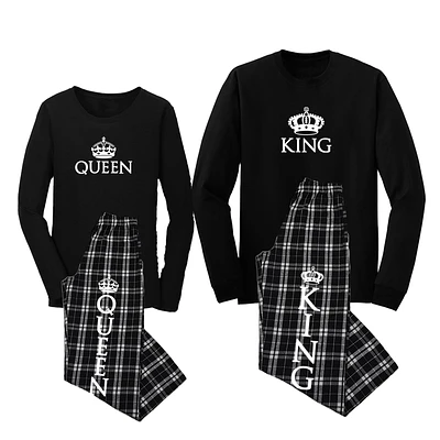 Matching Pajamas for Couples, King Queen Matching Couples Pajama Sets, His and Hers Pajamas