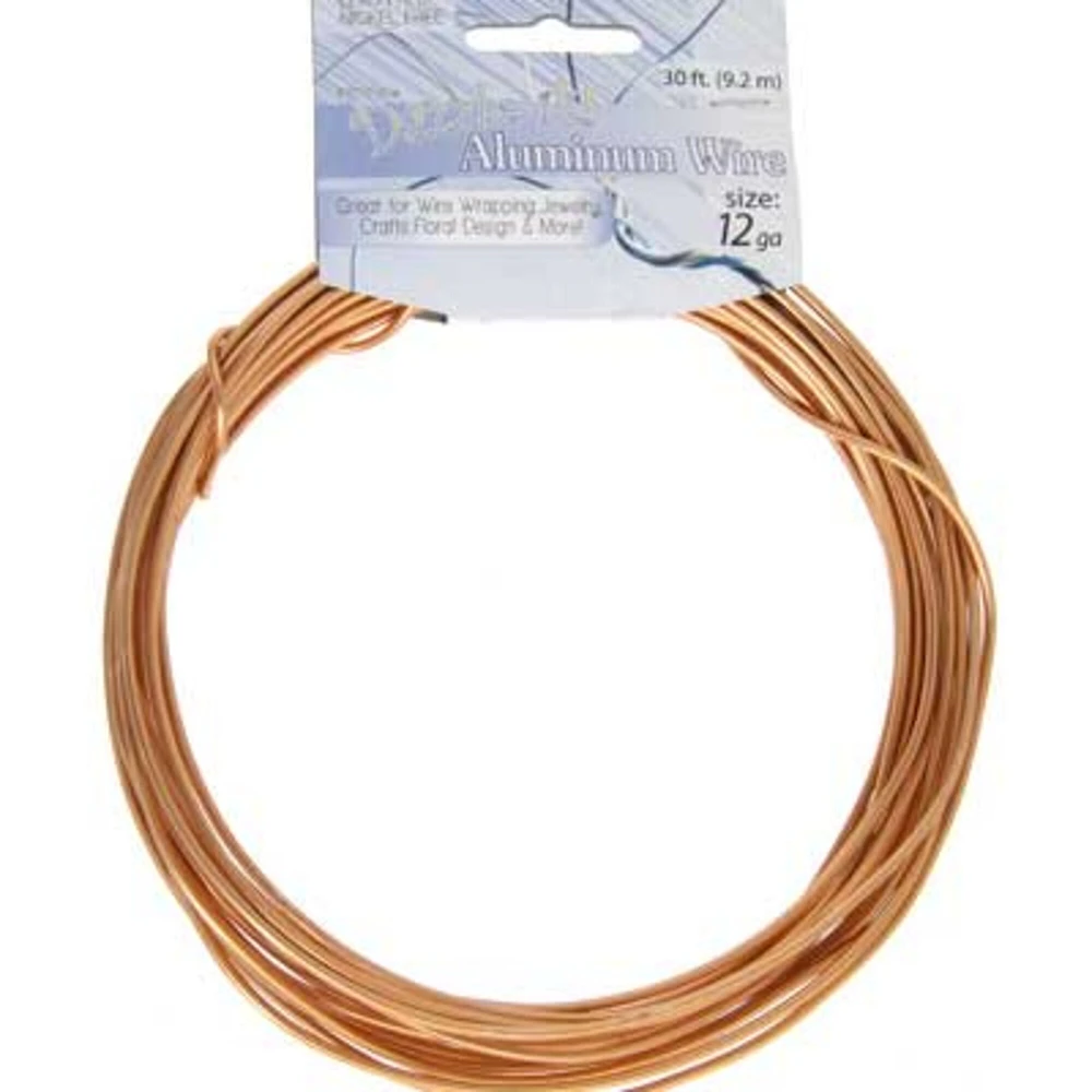 John Bead Light Copper Aluminum Wire, 30ft