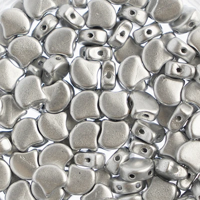John Bead Czech Glass Metallic Matte Ginko Beads