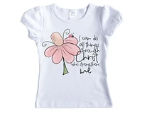 I Can Do All Things Through Christ Girls Shirt - Short Sleeves