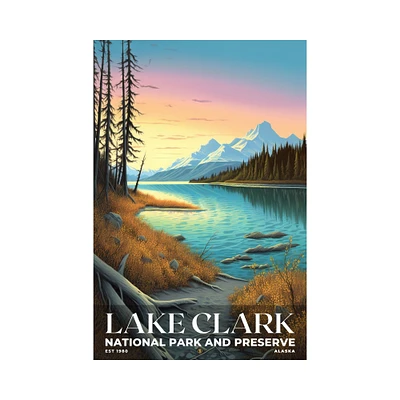 Lake Clark National Park and Preserve Poster, Travel Art, Office Poster