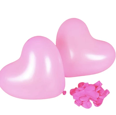 Kitcheniva 10" Pearl Latex Heart Balloons 2 Pcs