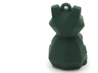 46mm Green Faceted Frog PVC Plastic Animal Pendants Miniature Animal Charms