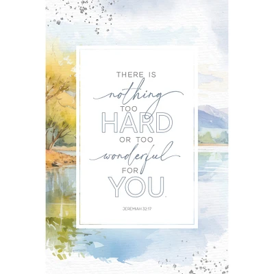 There Is Nothing Too Hard Wood Plaque with Easel and Hook Wall Tabletop Art - 6 inches x 9 inches