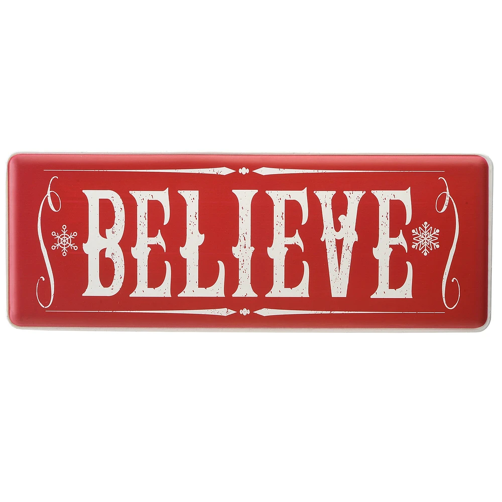 National Tree Company 31" Believe Horizontal Holiday Wall Sign