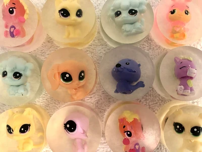 Kids Miniature Pets Soap, Mini Animals or Unicorns in Center