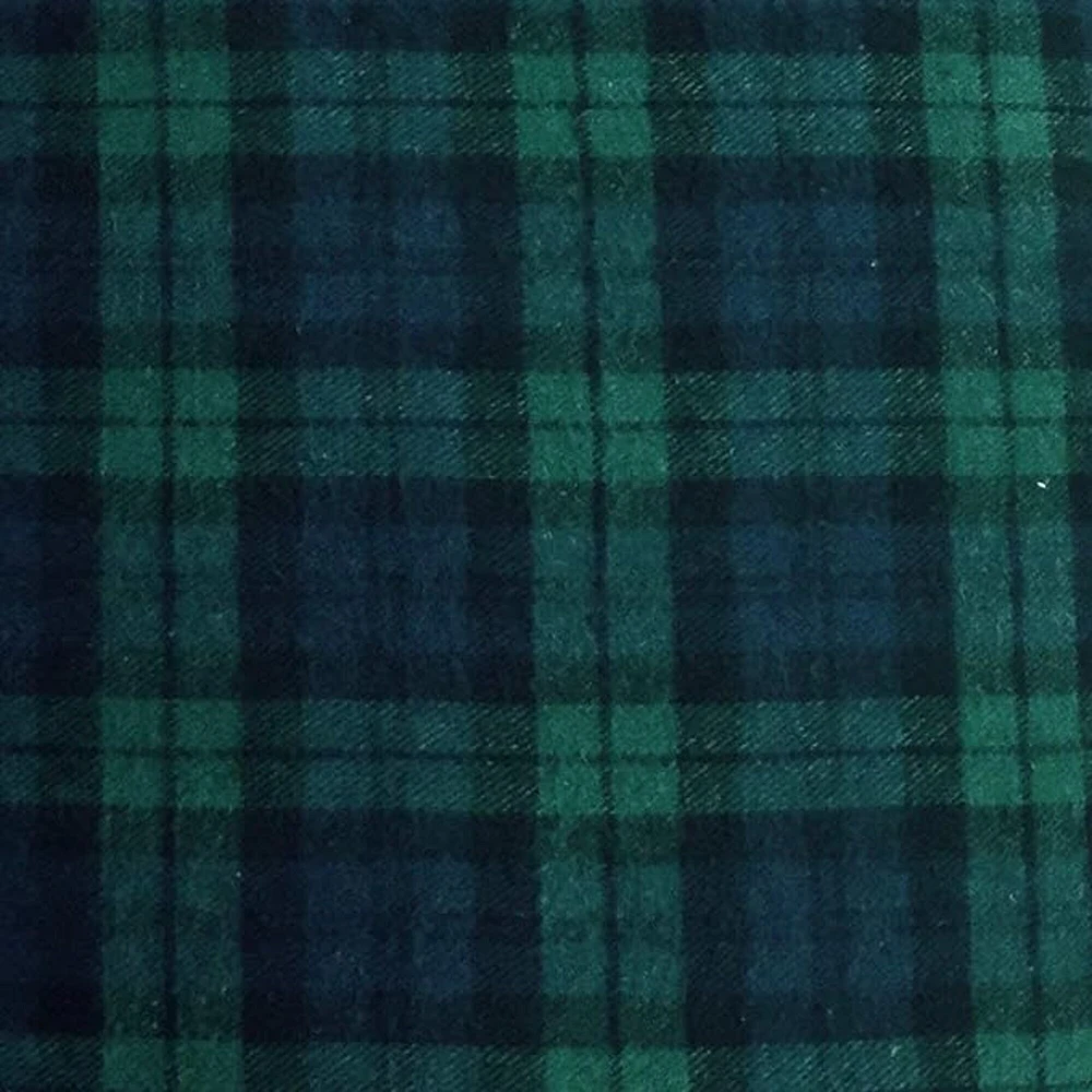 FabricLA 100% Cotton Flannel Fabric - 58/60" Inches (150 CM) - Cotton Tartan Flannel Fabric - Use as Blanket, PJ, Shirt, Cloth Flannel Craft Fabric - Blue & Green, 1 Yard