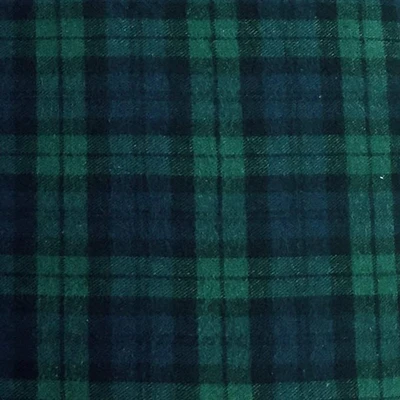FabricLA 100% Cotton Flannel Fabric - 58/60" Inches (150 CM) - Cotton Tartan Flannel Fabric - Use as Blanket, PJ, Shirt, Cloth Flannel Craft Fabric - Blue & Green, 1 Yard
