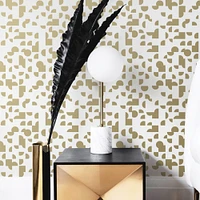 Tempaper & Co. Mod Geo Peel and Stick Wallpaper, Gold, 28 sq. ft.