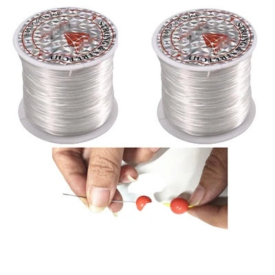 Kitcheniva 2 Rolls Stretch Elastic Cord Nylon Beading String Thread For DIY