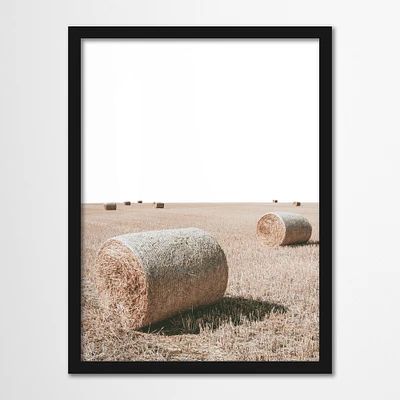 Modern Rustic Landscape With Farm Animals by Artvir Framed Print