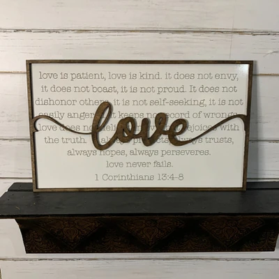 Love is Patient Wall Art, love is patient verse, love is patient quote, love is patient bible verse, love is patient love is kind