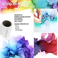 Pixiss Alcohol Ink Paper 50 Sheets Heavy Weight Paper for Alcohol Ink & Watercolor, Synthetic Paper A4 8x12 Inches (210x297mm), 300gsm