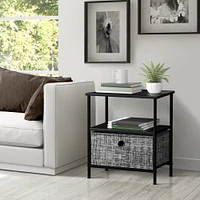 Sorbus Nightstand 1-Drawer Shelf Storage