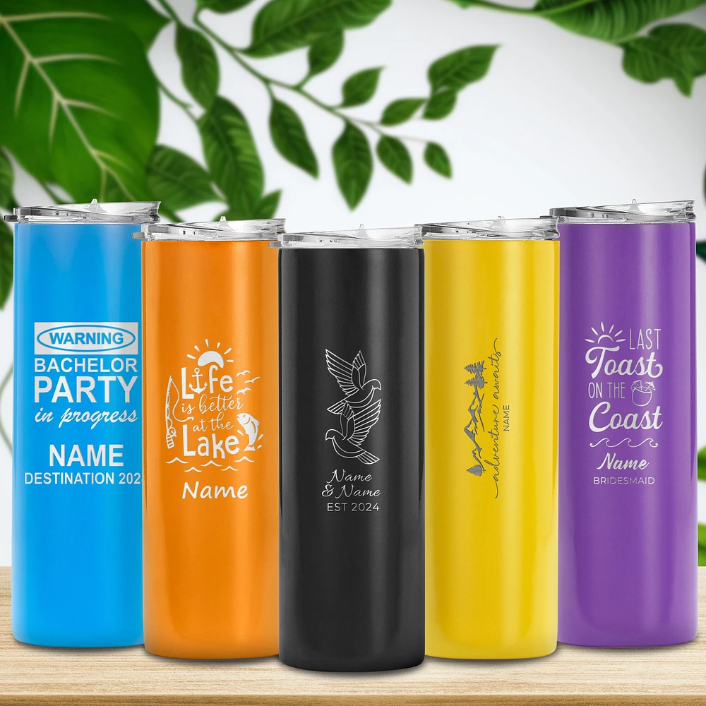 20 oz Skinny Tumbler, Stainless Steel Tumbler, Personalized Skinny Tumbler, Custom Tumbler, Personalized Cup