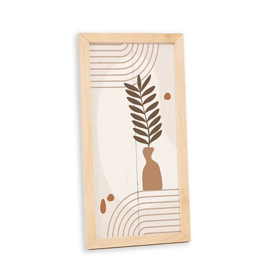 Sepia Tone Abstract Wall Art Wood Framed Sign Pastel Living Room