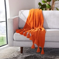 Safavieh   Adelie Throw Blanket Orange