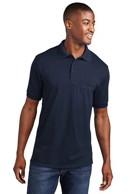 Premimu Knit Pocket Polo T-shirt for Men | 5.5-ounce, 50/50 cotton/poly Shirt | Style Core Blend Jersey Knit Pocket Polo T-shirt - Where Comfort Meets Class in Every Stitch | RADYAN®