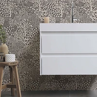 Tempaper & Co. Woodland Fantasy Grey Removable Peel and Stick Wallpaper